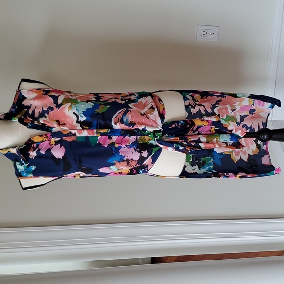 Nordstrom Multi-colored Shirt Tie Front 100% Polyester Size Small - Picture 3 of 7